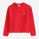 Детский вязаный кардиган для девочки Coccodrillo Maxitropic Girl Kids WC5172201MGK-029 104 см Малиновый (5904986500101) - изображение 1