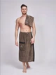 Набор для сауны Полотенце юбка микрофибра 85х150 Кофейный (Д-novo-m-sauna-0018) - изображение 1