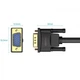 Відеокабель VGA/VGA 3 м Vention DAEBI Cable with ferrite cores чорний - зображення 2