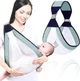 Детский слинг - переноска на одно плечо Baby Sling май-слинг / кенгуру для ребенка от 0 до 36 месяцев (до 15 кг), зеленый с белым (101163264) - изображение 4