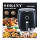 Аэрогриль-фритюрница Sokany SK-8027 на 6.5 литров, 1300 Вт черная - изображение 7