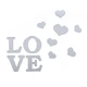 Зеркальный декор акриловый самоклеющийся Love серебро 11шт Sticker Wall 130х130 мм (SW-00002495) - изображение 1