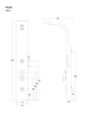 Душевая панель Corsan Bao bamboo хром B022MCH - изображение 5