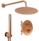 Душова система REA LUNGO BRUSHED COPPER з термостатом + BOX прихованого монтажу - зображення 1