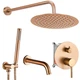 Душова система REA LUNGO BRUSHED COPPER з виливом + BOX прихованого монтажу - зображення 1