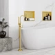 Вбудована полиця Rea 30x30 brushed gold з обідком REA-05606 - зображення 2