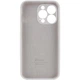 Чохол Silicone Premium case з захистом камери для iPhone 16 Pro Max Full Camera Protective white 2293 - зображення 3
