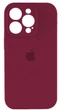 Чехол Silicone Premium case с защитой камеры для iPhone 16 Pro Full Camera Protective bordo 2276 - изображение 1