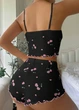 Женская пижама из майки-топа и шортиков Love Cherry (1727-48-03) Черный XL No Brand (48) - изображение 2