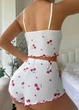 Жіноча піжама з майки-топу та шортиків Love Cherry (1727-48-02) Білий XL No Brand (48) - зображення 2