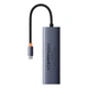 USB Hub Baseus Flite 7-Port Type-C to HDMI4K 60Hz*1+USB3.0*2+PD*1+RJ45*1+SD/TF3.0*1 Сірий (B00052805813-00) - зображення 5