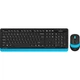 Беспроводной комплект (клавиатура + мышь) A4Tech F1110 Fstyler Wireless Black-Blue (FG1010 (Blue)) - изображение 1