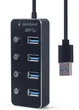 USB-Хаб Gembird UHB-U3P4P-01 на 4 порти USB 3.0 (UHB-U3P4P-01) - зображення 2