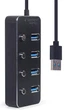 USB-Хаб Gembird UHB-U3P4P-01 на 4 порти USB 3.0 (UHB-U3P4P-01) - зображення 3