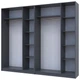 Комплект шкафов для одежды Doros Промо (2 шт.) 270х48х204 см Графит (DRS-011217) - изображение 4