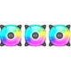 Комплект вентиляторов PcCooler F3 T120 ARGB BK 3-Pack (F3 T120 ARGB 3 in 1 Black) - изображение 1