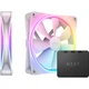 Вентилятор NZXT NZXT, F140RGB Duo - 140mm Dual-sided RGB Fan - Twin Pack (White) (RF-D14DF-W1) - изображение 1