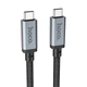 Дата кабель Hoco US05 Type-C to Type-C 100W USB4 40Gbps (1m) Black - зображення 1