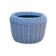Кашпо 12 литров (горшок для цветов и растений),Вазон из искусственного ротанга ручной работы. Цвет Серый - изображение 1