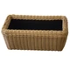 Кашпо прямоугольное 60 литров (горшок для цветов и растений), Вазон из искусственного ротанга ручной работы. Цвет Дерево - изображение 3