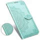Кожаный чехол-книжка Epik Art Case с визитницей для Huawei Mate 10 Lite Бирюзовый - изображение 6