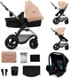 Универсальная коляска KinderKraft Moov 2 Air 3 в 1 Sand Beige (KSMOOV02BEG0000) (5902533925773) - изображение 10