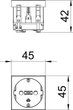 Розетка modul 45 с заземл. и шторками 250V~, 16A, 0˚ Белая (6120008) - изображение 2