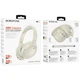 Бездротові навушники BOROFONE BO31 Prestige active noise Reduction BT headphones Milky white (6941991113017) - изображение 2