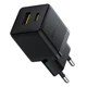 Комплект для швидкої зарядки Зарядний мережевий пристрій Baseus Palm 30W Type-C+USB QC3.0+PD3.0 + Кабель Type-C to Type-C 60W 1m (P1011160A113-01) Black - зображення 4