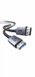 Кабель DisplayPort 16K Ugreen DP131 DP to DP 2.1 с нейлоновой оплеткой, 16K/60Hz, 80 Gbps для ПК, ноутбуков, TV 1m Grey (55567) - изображение 1