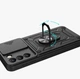 Чехол Fiji Camera Defence для Samsung Galaxy S21 (G991) бампер с защитой камеры и подставкой Black - изображение 4