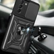 Чехол Fiji Camera Defence для Samsung Galaxy S21 (G991) бампер с защитой камеры и подставкой Black - изображение 5