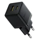 Зарядное сетевое устройство Baseus Palm 20W Type-C+USB с функцией быстрой зарядки QC3.0+PD3.0 (P10111608113-00) Black - изображение 1
