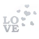 Зеркальный декор акриловый самоклеющийся Love серебро,11шт (D) SW-00002495 - изображение 1