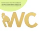 Зеркальный декор акриловый самоклеющийся WC золото 3 шт (D) SW-00002525 - изображение 2