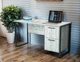 Стіл письмовий Tobi Sho LOFT Iceberg СПЛА/5-1 прямий з 2 шухлядами, стільниця 18 мм, 1390х600х750 Дуб крафт білий - зображення 2