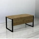Стол руководителя Tobi Sho LOFT Gold СКГ/1 прямой столешница 36 мм, 1600х800х765 Дуб аппалачи - изображение 1