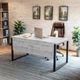 Стіл керівника Tobi Sho LOFT Iceberg СКА/1 прямий стільниця 36 мм, 1600х800х765 Дуб крафт білий - зображення 2