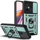 Чехол Fiji Camera Defence для Xiaomi Redmi 12C бампер с защитой камеры и подставкой Green - изображение 1