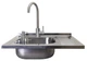 Кухонна накладна мийка AquaMill LUX 6060 + Змішувач + Дозатор + Сифон (права, ліва) - зображення 8