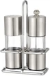 Набор для специй Kamille Grinder Set перцемолка и солонка на подставке 10х14.5см (KM-7052) - изображение 1