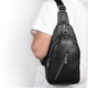 Шкіряна чоловіча сумка через плече для документів та міста Vintage bg149fash73 Чорна - зображення 15