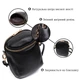 Невелика вертикальна сумка через плече з м'якої натуральної шкіри Vintage Чорна (bg223fash38) - зображення 4