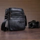 Сумка мужская Vintage черная из натуральной кожи для путешествий через плечо средних размеров (bg147fash58) - изображение 5