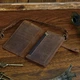 Мужской вертикальный клатч Vintage из натуральной кожи коричневого цвета для документов (bg143fash83) - изображение 8