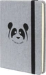 Деловая записная книжка Optima Panda А6 твердая обложка текстиль на резинке в линию 128 листов (O27192-05) - изображение 1