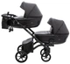 Коляска 2 в 1 для двойни Bair Kiwi DUO ECO BKD-15 черный - изображение 8