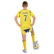 Форма футбольная детская с символикой футбольного клуба AL NASSR домашняя 2025 SP-Sport RONALDO №7 (размер 28, желтый-синий) - изображение 4