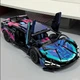 Конструктор технік машинка Lamborghini Sian FK937 Cyberpunk 2.0 на 1291 деталь в масштабі авто 1:14 Ламборджині модель спорткар FKP 37 в коробці чорна на пульті керування з мотором та акумулятором - зображення 8