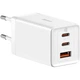 Сетевое зарядное устройство Baseus GaN5 Pro Fast Charger 2C+U 65W + Cable USB-C White (CCGP120202) [98871] - изображение 1